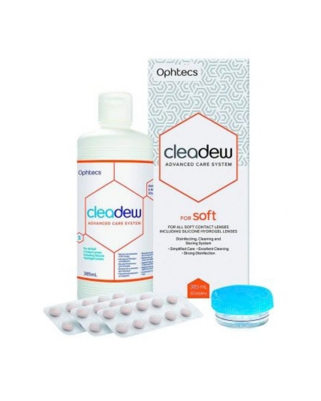 CleaDew Soft Contact Lens Solution (385ml + 30 Tabs)