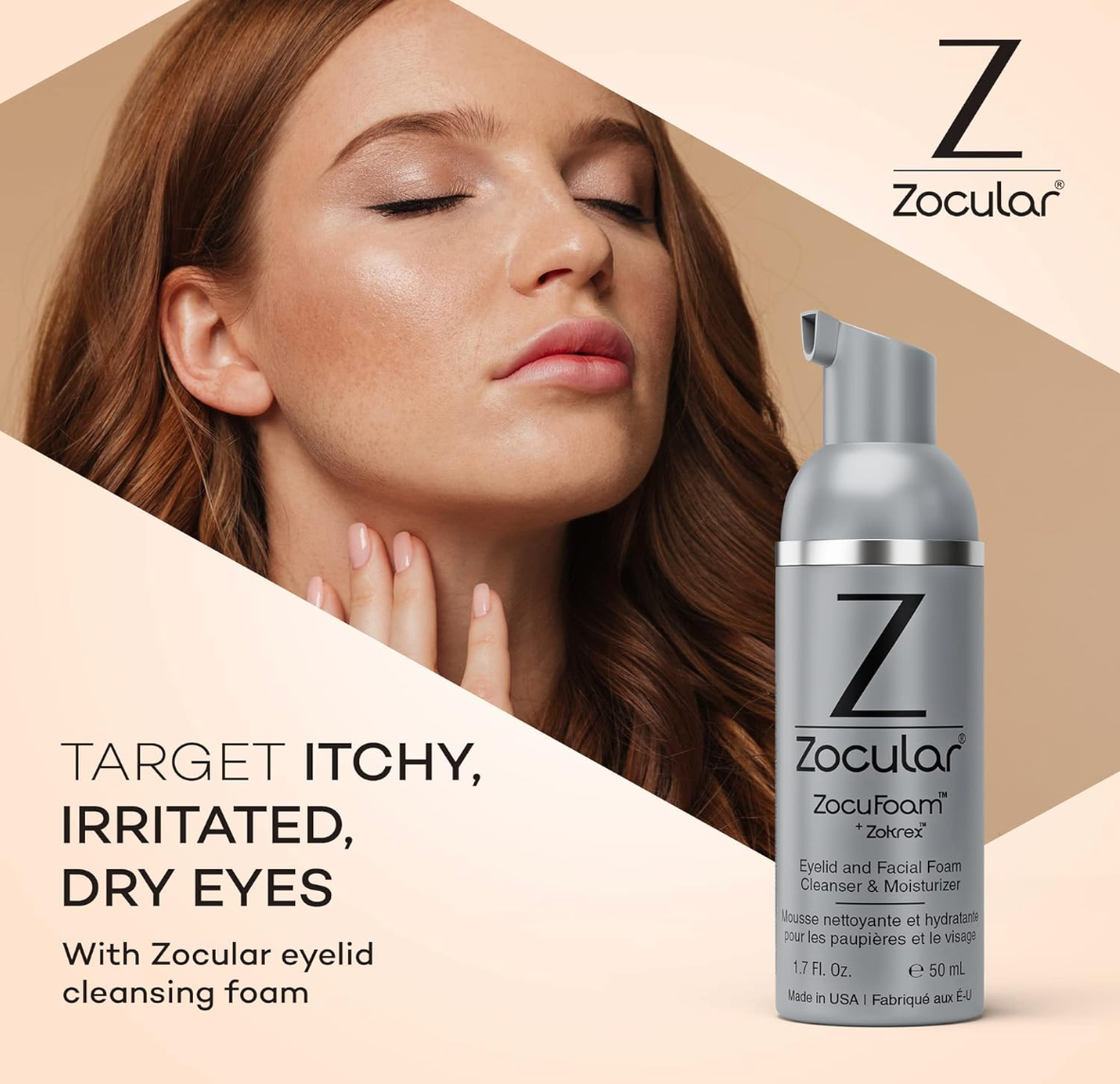 ZocuFoam Eyelid & Facial Foam Cleanser (50ml)