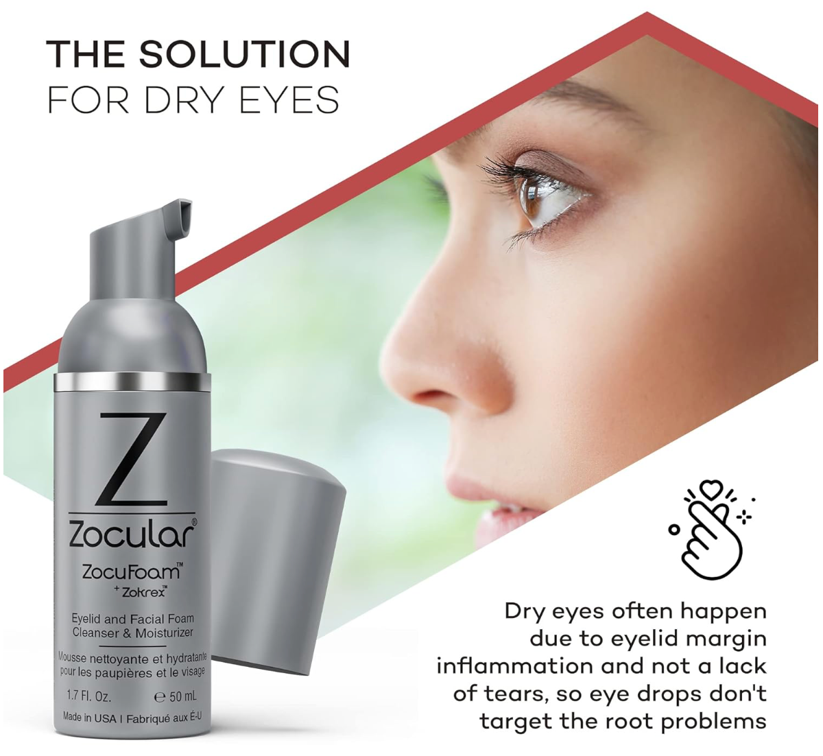 ZocuFoam Eyelid & Facial Foam Cleanser (50ml)