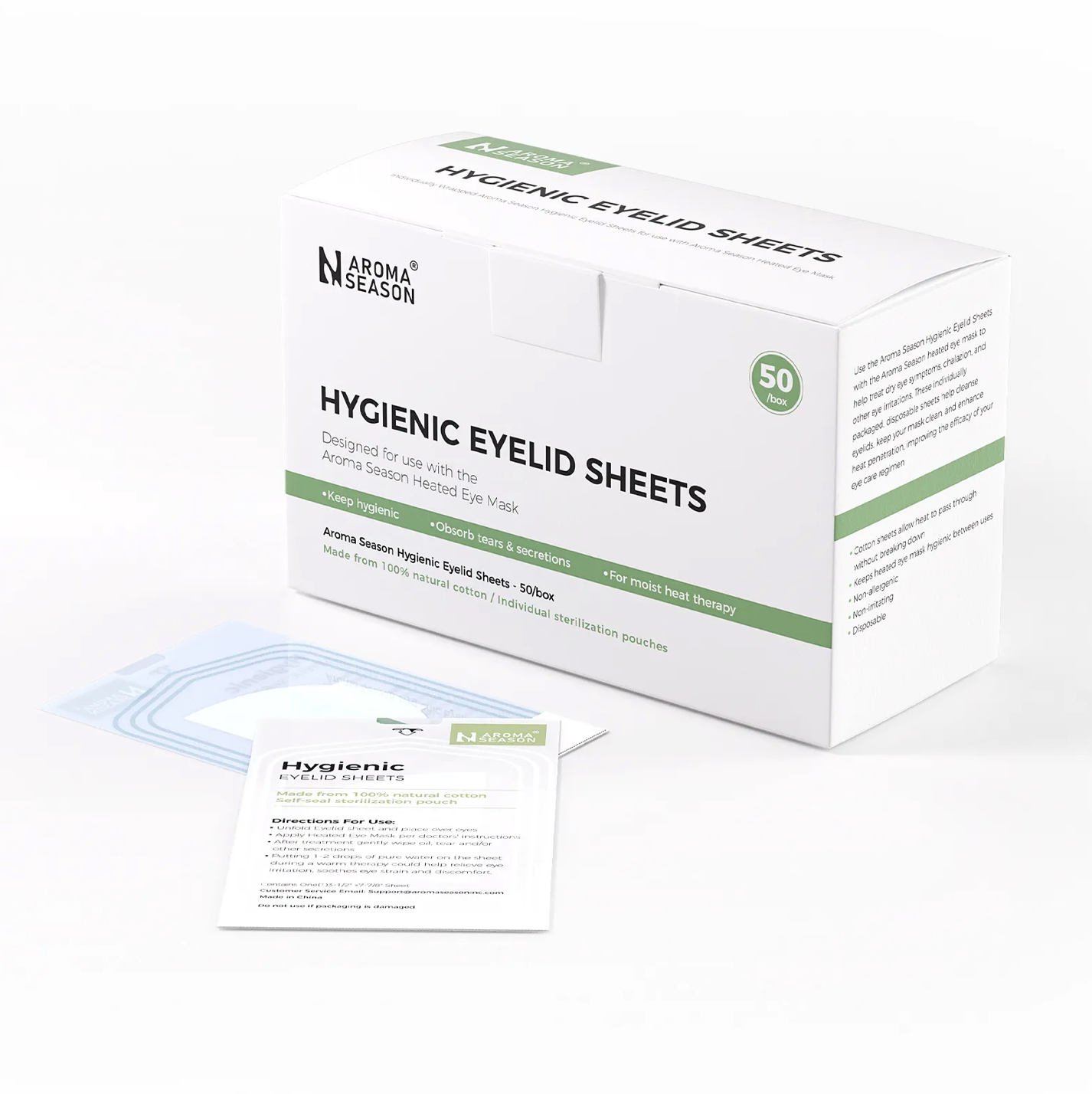 Aroma Season Hygienic Eyelid Sheets (50 Sheets)