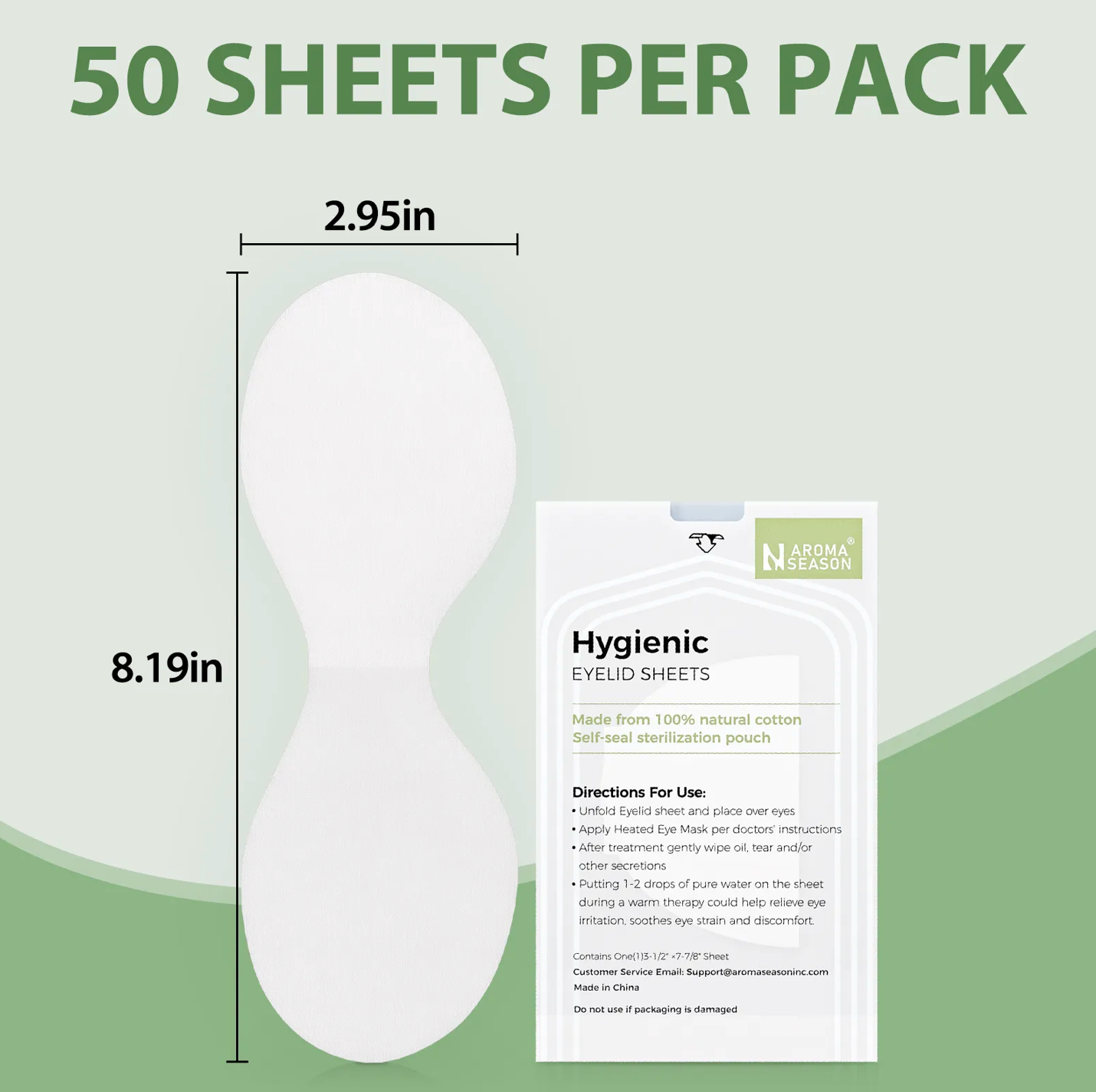Aroma Season Hygienic Eyelid Sheets (50 Sheets)