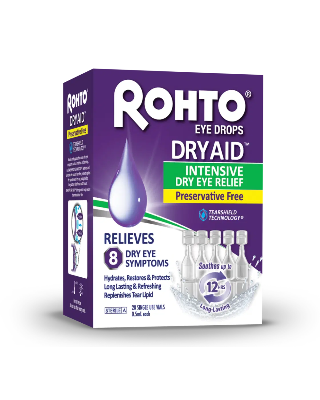 Rohto Dry Aid Eye Preservative Free Drops (20 x 0.5ml)